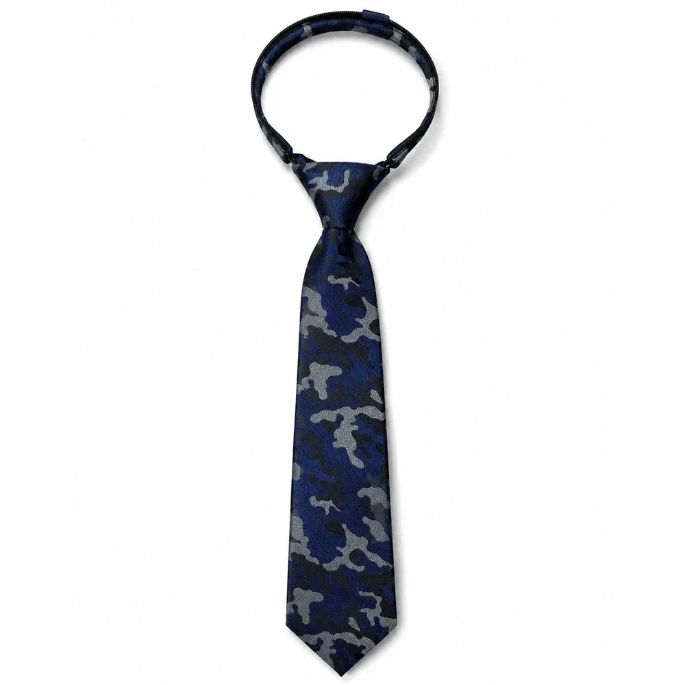 Littlest Prince Camo Zipper Tie‎ 5-8Y Wedding Ring Bearer Church Formal Easter